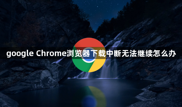 google Chrome浏览器下载中断无法继续怎么办1