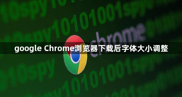 google Chrome浏览器下载后字体大小调整1