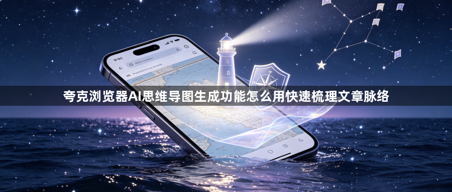 夸克浏览器AI思维导图生成功能怎么用快速梳理文章脉络1