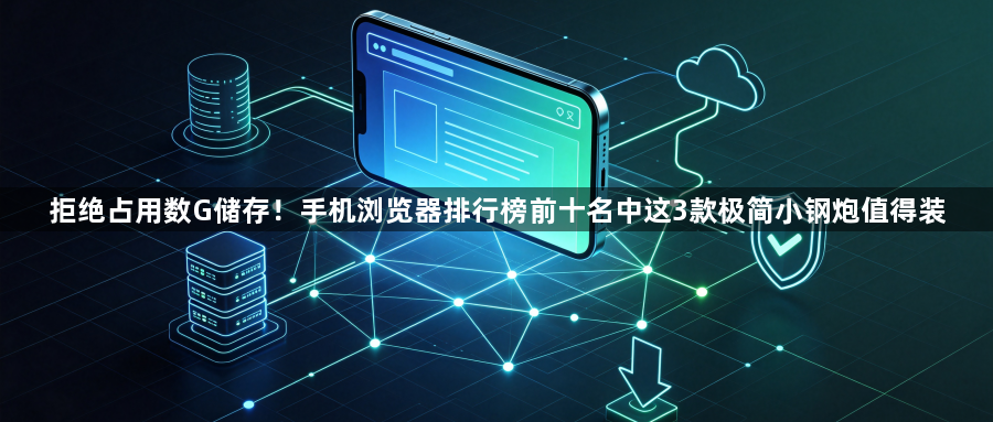 拒绝占用数G储存！手机浏览器排行榜前十名中这3款极简小钢炮值得装1