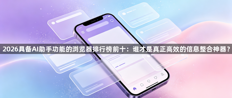 2026具备AI助手功能的浏览器排行榜前十：谁才是真正高效的信息整合神器？1
