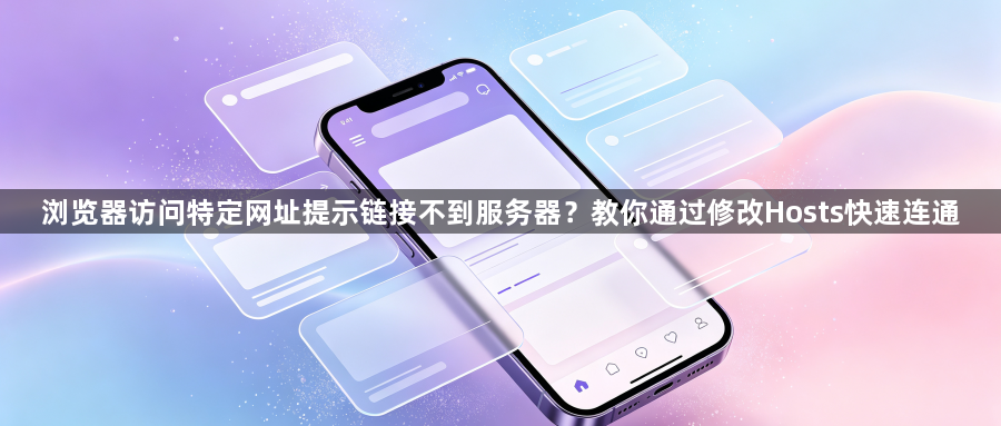 浏览器访问特定网址提示链接不到服务器？教你通过修改Hosts快速连通1